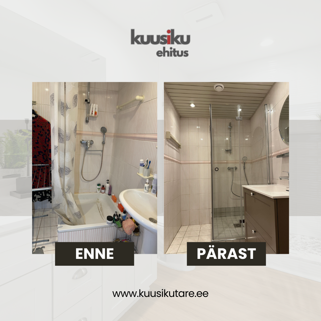 Dushinurga remont Tartus: kiire värskendusremont