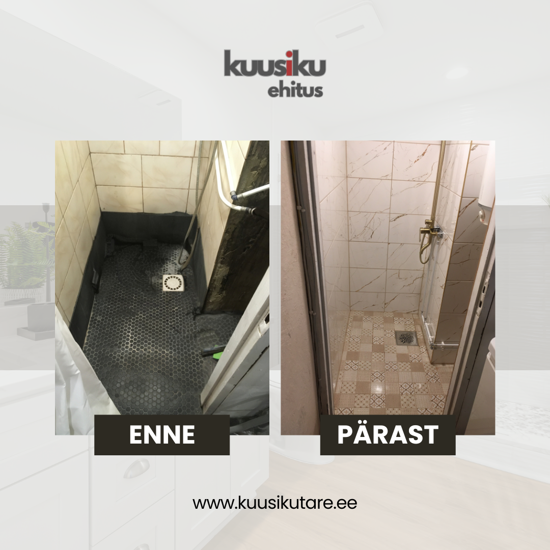 Dushiruumi remont Tartus: õdus pööningu dushiruum