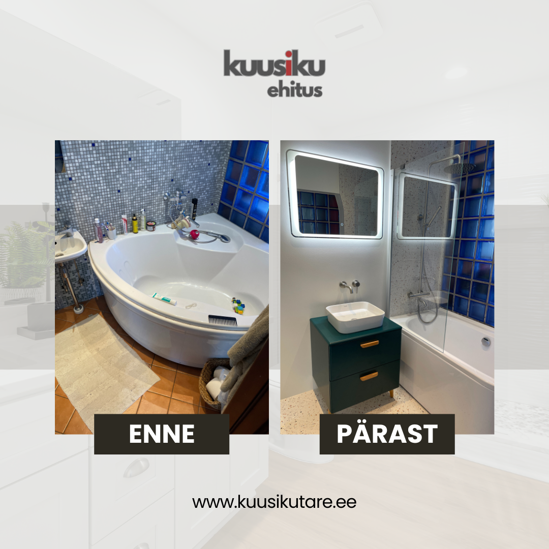 Vannitoa remont Tartus: tõeline meistriteos